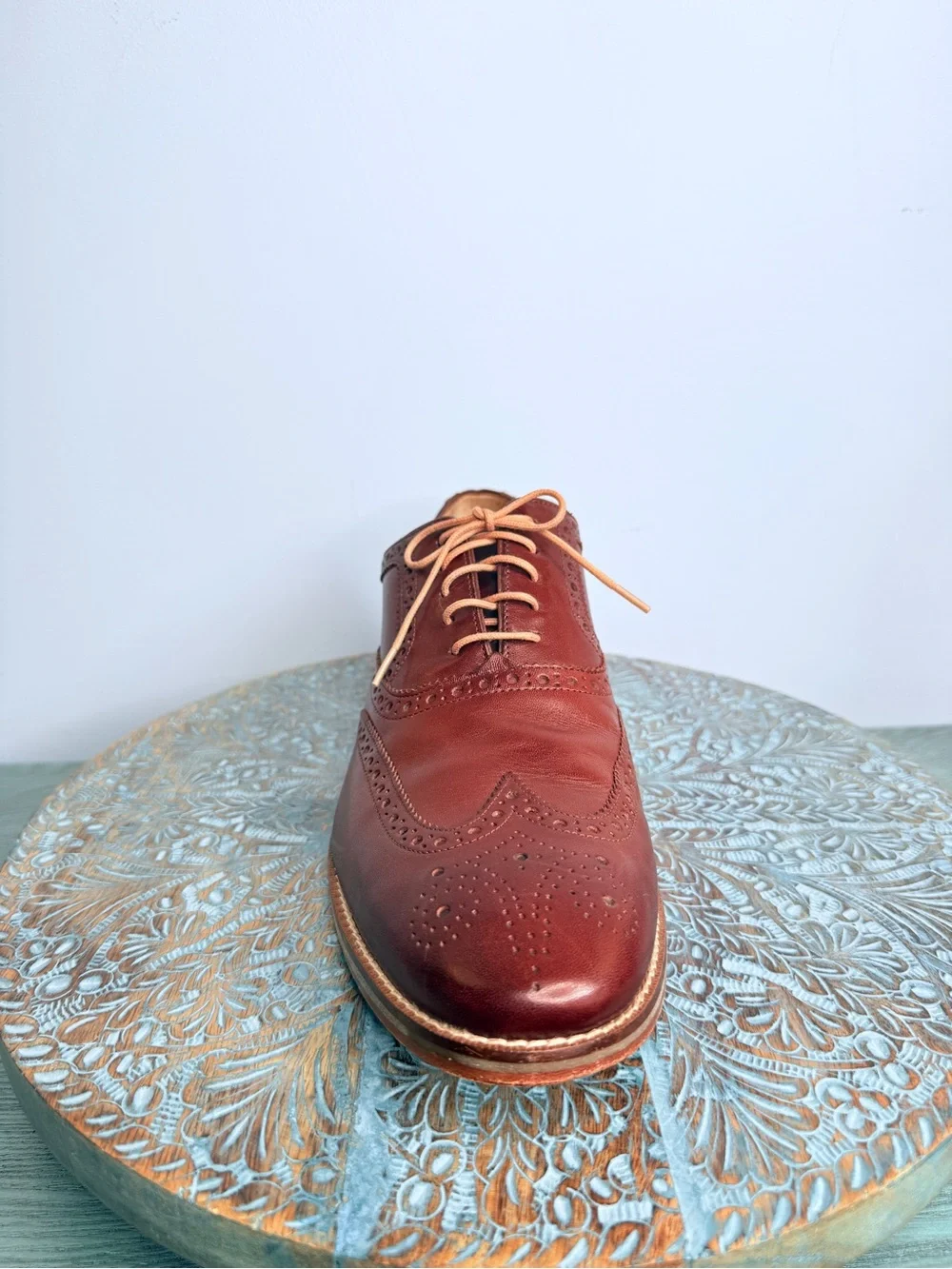 Like New! Cole Haan Cambridge Wingtip Dark Brown Walnut Leather Oxfords Size 11 - Picture 3 of 14